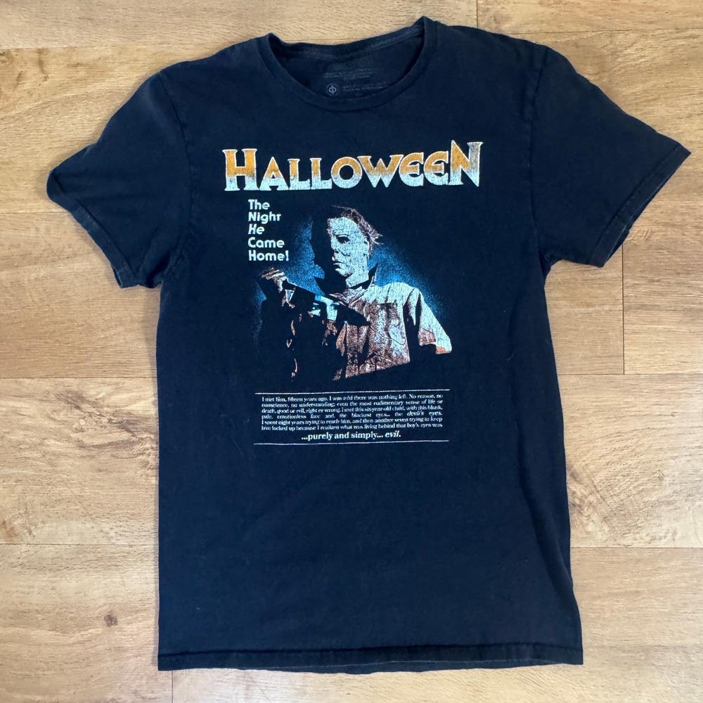 Halloween Michael Myers The‎ Night He Came Home Black Graphic T-Shirt Mens Small